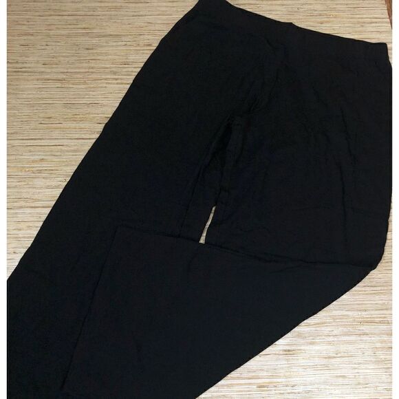 G-121 Denim & Co Beach Pull-On Pants with Side Slits BLACK size XS Tall - Picture 1 of 1